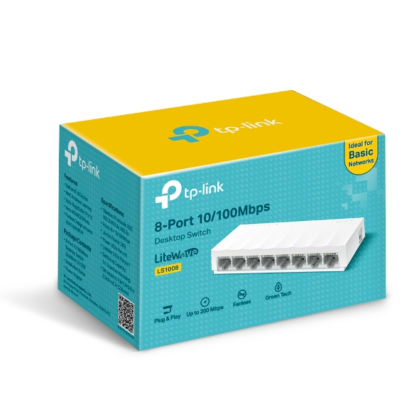 سوئیچ شبکه رومیزی TP-Link LS1008 هشت پورت